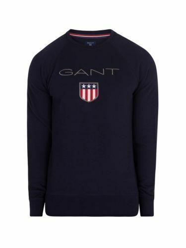 Blue L Logo - GANT Navy Blue Logo Sweatshirt L | eBay