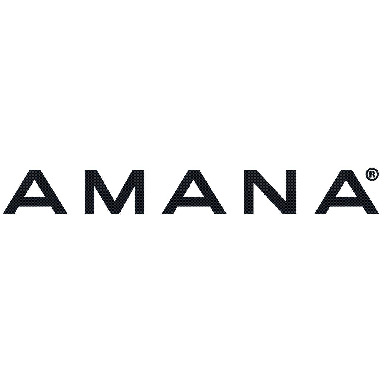 White Amana Logo - Amana White Logo on Red Background No Tagline