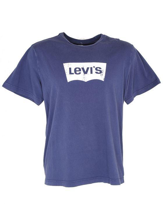 Blue L Logo - Levi's Navy & White Logo T-Shirt - L Blue £25 | Rokit Vintage Clothing