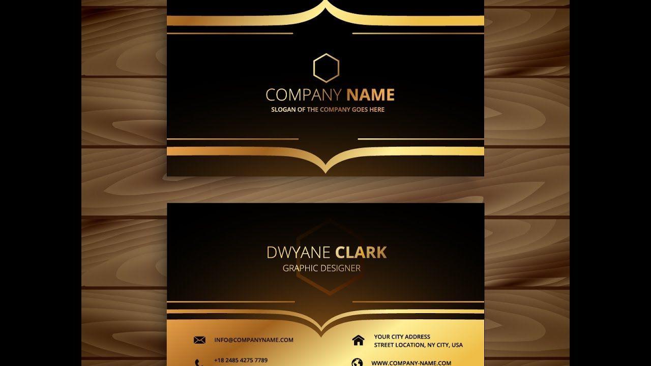 Golden Business Logo - How to create luxury golden style business card in adobe illustrator ...