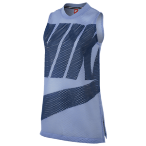 Blue L Logo - Nike Sportswear Oversized Logo Women's Mesh Knit Tank L Blue Top