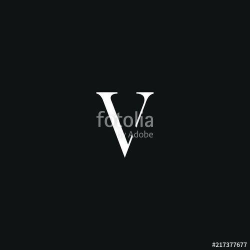 Black VL Logo - Creative unique modern LV or VL black and white color initial based