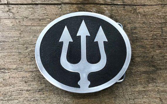 Nautical Trident Logo - Our Trident Belt Buckle Is A Nautical Spear and Iconic Image | Etsy