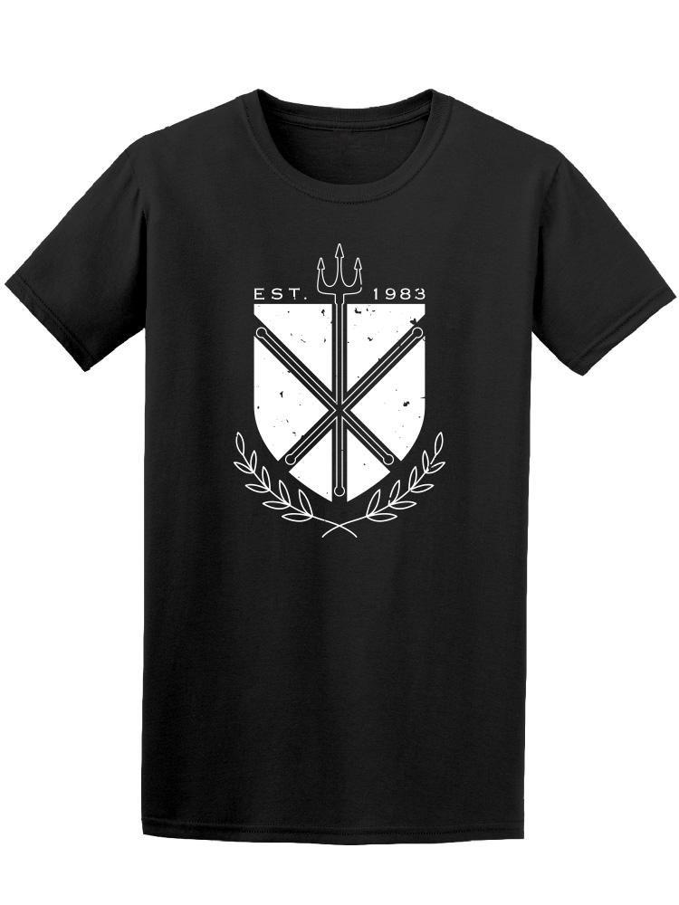 Nautical Trident Logo - Nautical Logo Trident And Shield Men'S Tee Image By Shutterstock ...