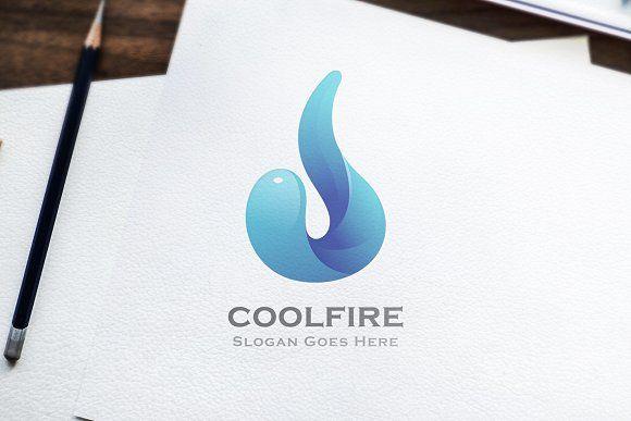 Cool Fire Logo - Blue / Cool / Fire - Logo ~ Logo Templates ~ Creative Market