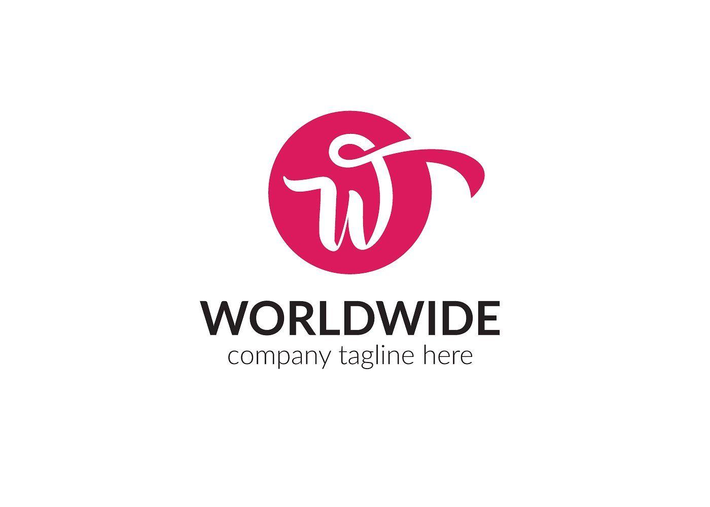 W Maroon Logo - Worldwide Letter W Logo ~ Logo Templates ~ Creative Market