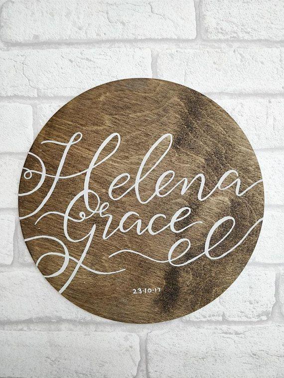 Wooden Sign Logo - Personalised Baby Name Wooden Sign | Cabrelli Design