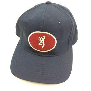 W Maroon Logo - Browning Cap Hat Blue w/ Maroon Logo back Dad