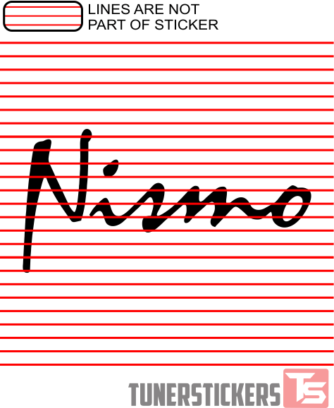 Nismo Logo - Nismo Logo Cursive - Tuner Stickers