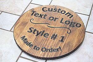 Wooden Sign Logo - Custom Circular/Round Wood Sign - CNC Engraved (Bar, Sports ...