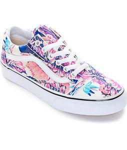 Tropical Vans Logo - NEW Vans Old Skool Tropical Floral Print Multi Womens 8 | eBay