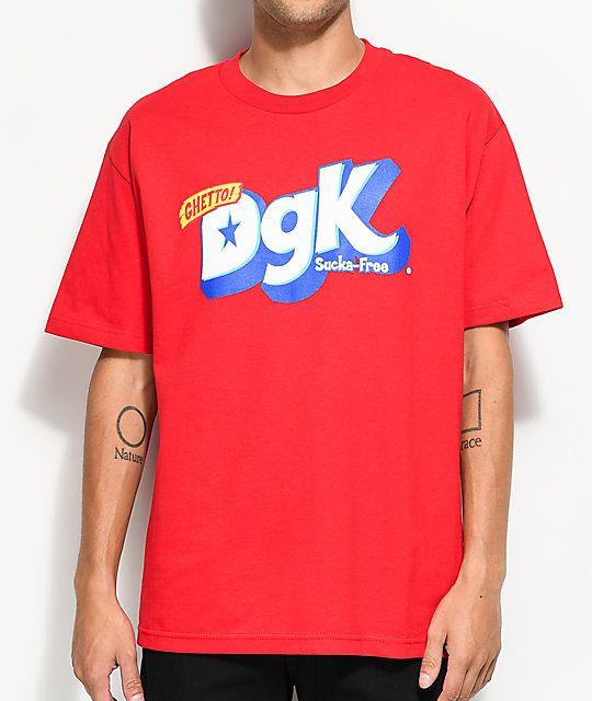 Red DGK Logo - DGK Mix Up Red T Shirt