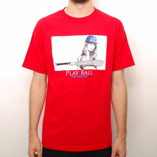 Red DGK Logo - DGK Play Ball Skate T-Shirt - Red - Skate T-Shirts from Native Skate ...