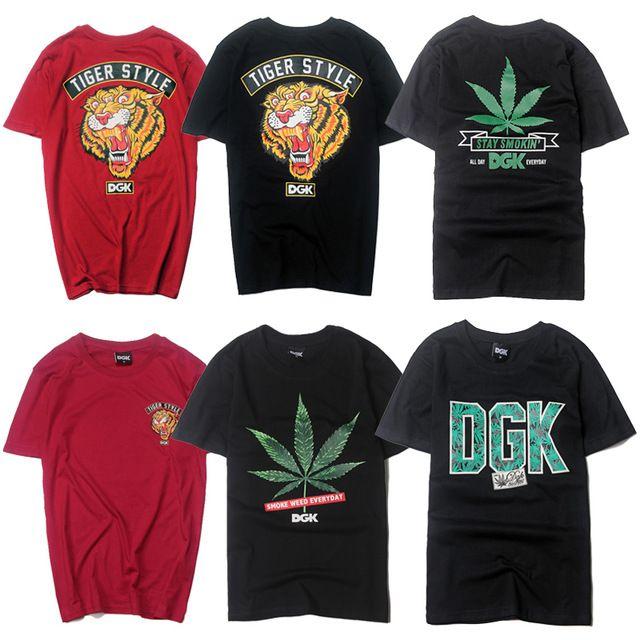 Red DGK Logo - DGK T Shirts Summer Streetwear Men Women Tiger Print DGK T Shirt New ...