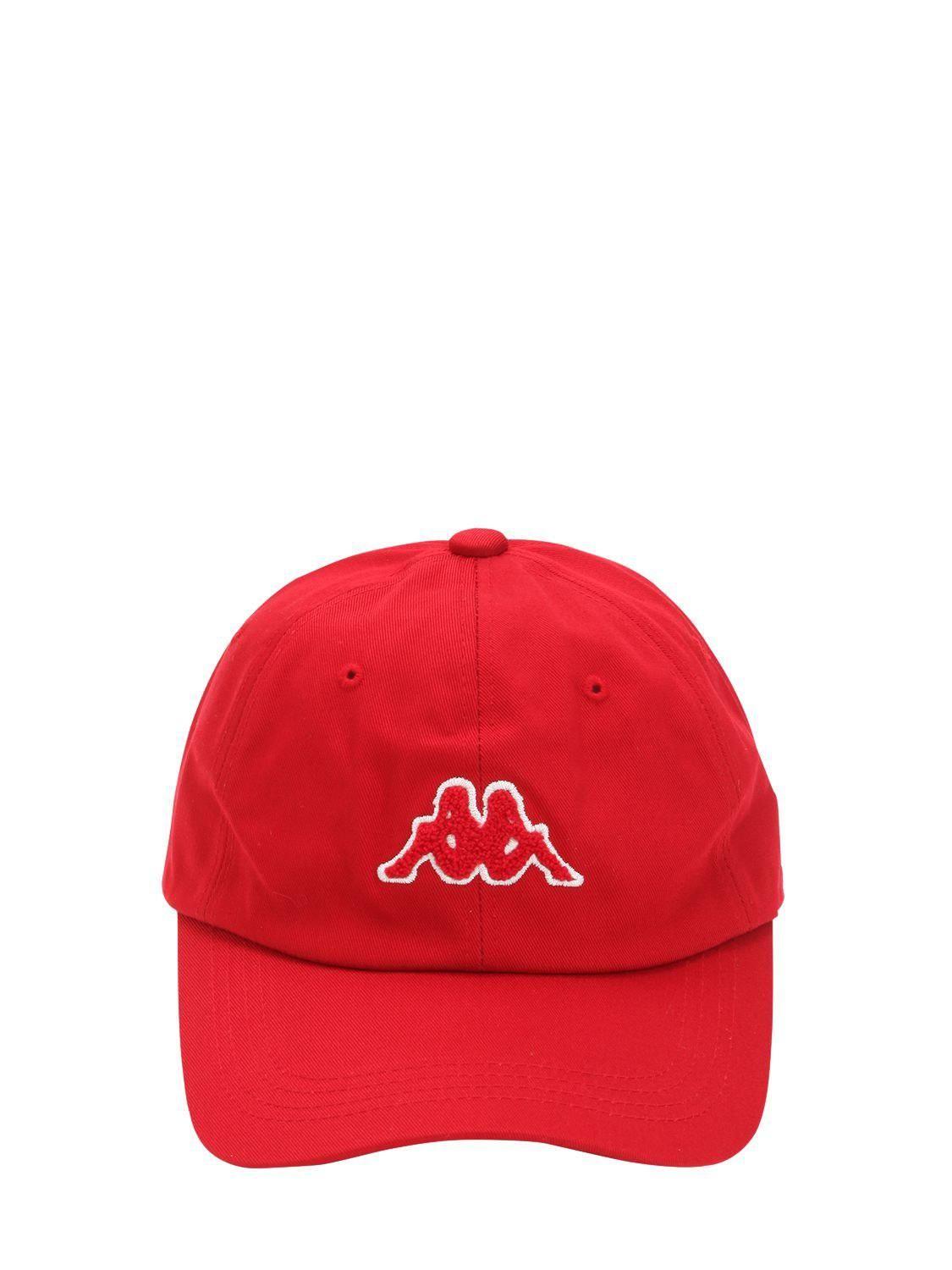 W Maroon Logo - Charm's Kappa Baseball Hat W/ Logo Ribbon in Red