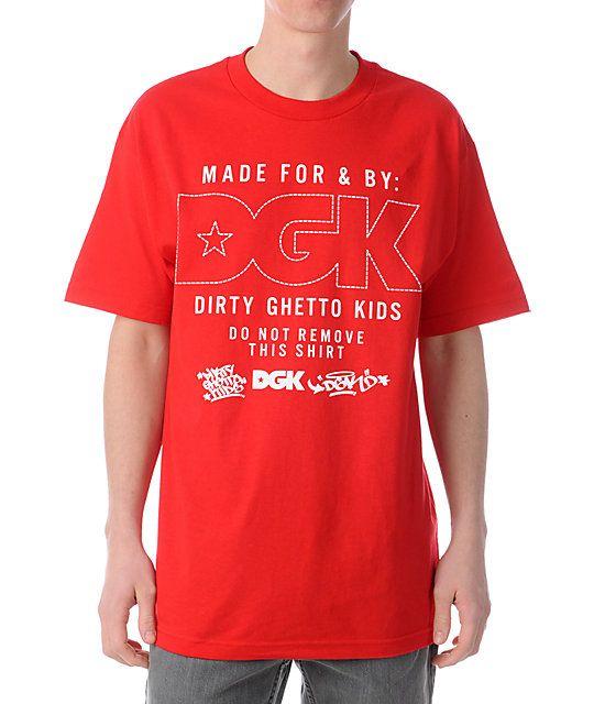 Red DGK Logo - DGK Made For Red & White T Shirt