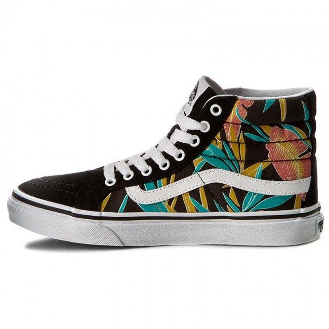 Tropical Vans Logo - Sneakers VANS Hi Slim VN0A32R2MQL (Tropical Leaves) Black