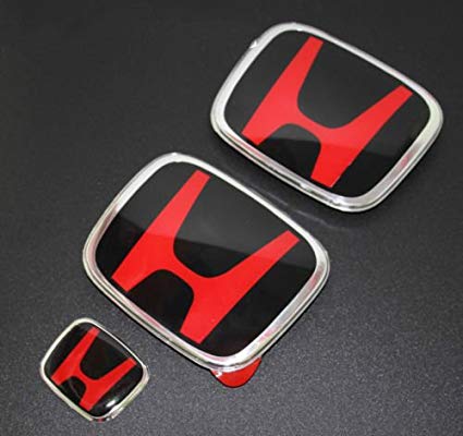 Only Honda Logo - 2006 2015 Honda JDM RED Civic 4dr. Sedan ONLY Emblem Logo Badge 2