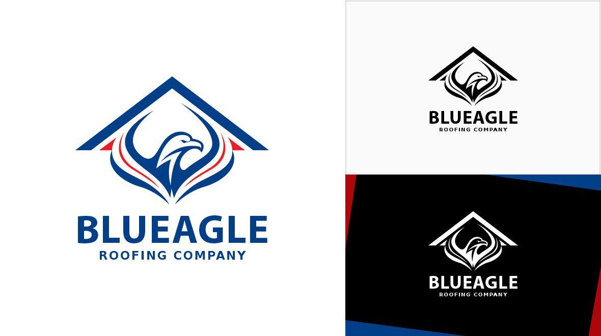 Blue Eagle Company Logo - Blue - Eagle Roofing Company - Logos & Graphics