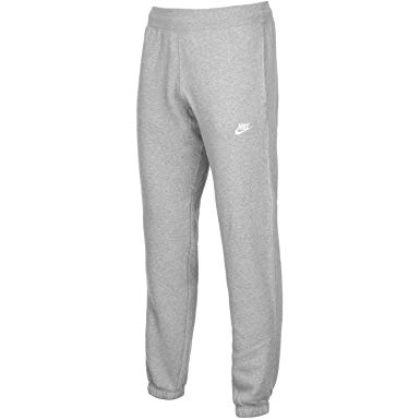 Grey Black Nike Logo - Nike Mens AW77 Cuffed Fleece Lined Joggers Track Sweat Pants (Black ...