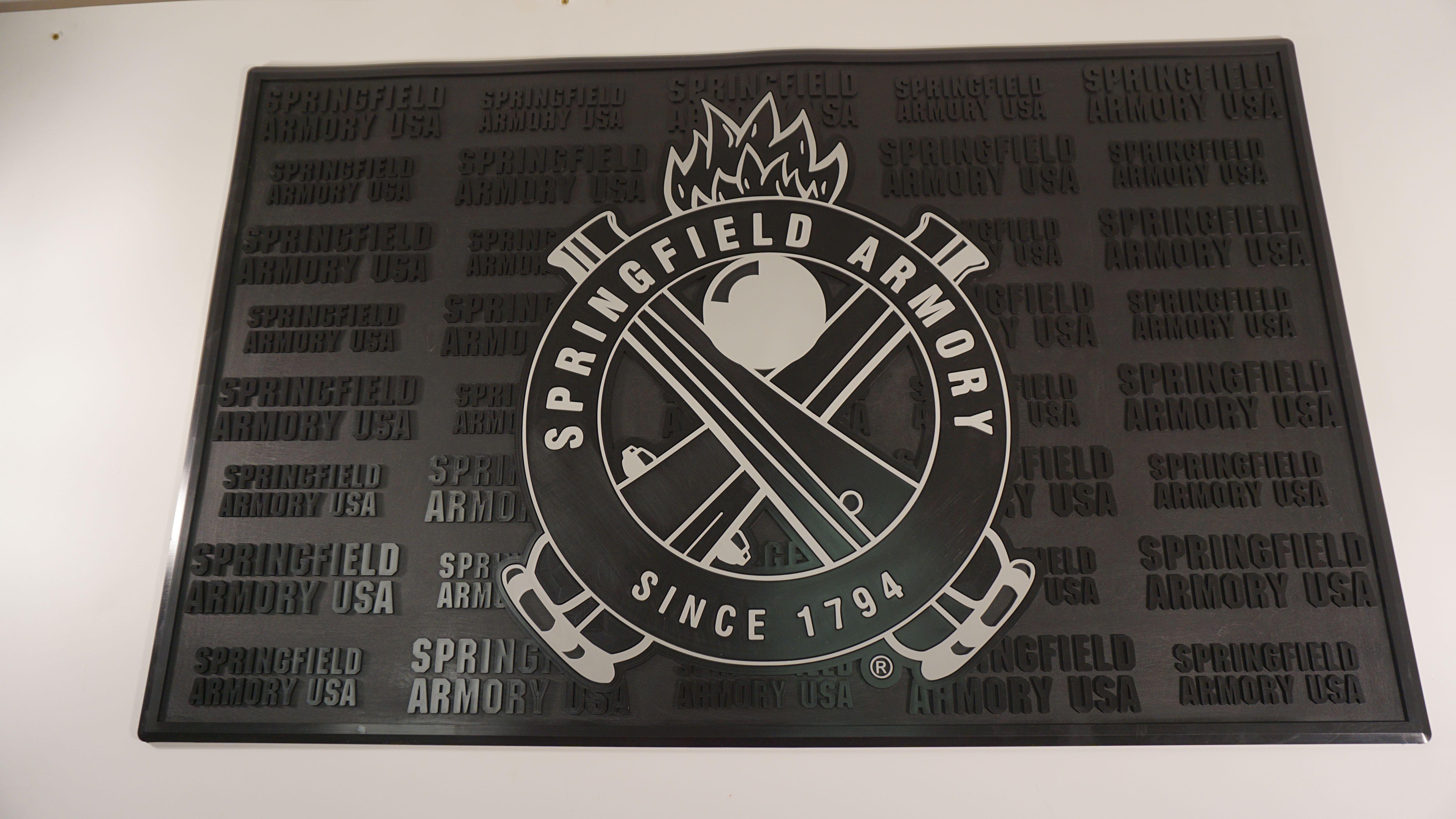 Springfield Armory USA Logo - Springfield Armory Floor Mat. This design has a unique logo with ...