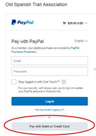 25 by 25 We Accept PayPal Logo - paypal Spanish Trail Association