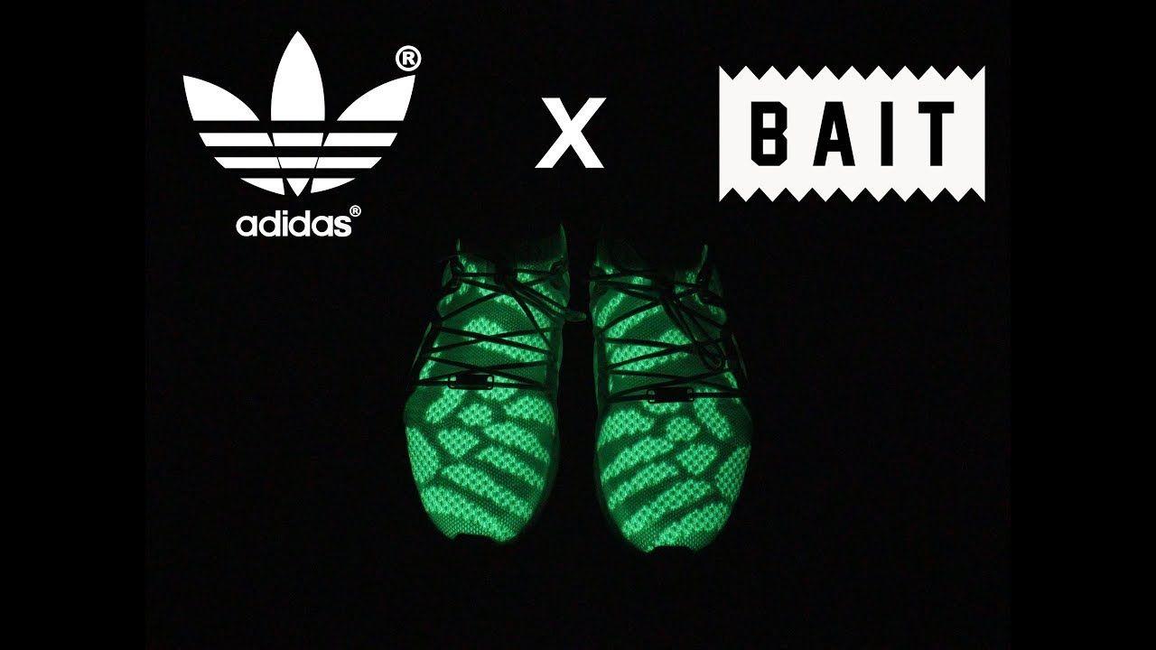 Glow in the Dark Adidas Logo - Adidas x BAIT EQT Support 93/16 Glow in the dark - YouTube