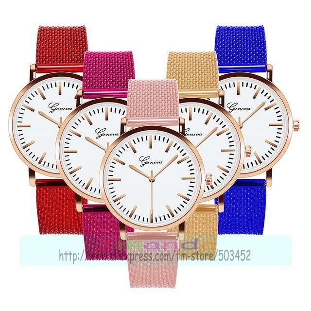 Colorful Belt Logo - 100pcs/lot fashion PVC watch no logo colorful belt rose gold case ...