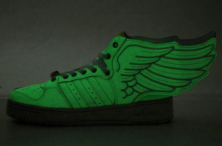 Glow in the Dark Adidas Logo - Adidas JS Wings Jeremy Scott Shoes Cheap Sale: Glow in the dark