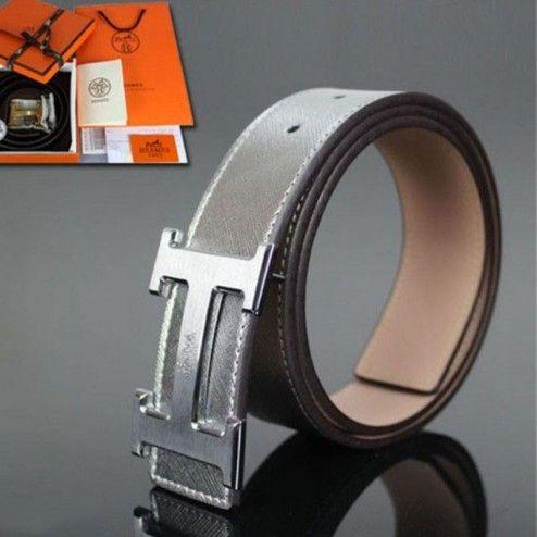 Colorful Belt Logo - Hermes constance belt logo leather palladium hardware in silver