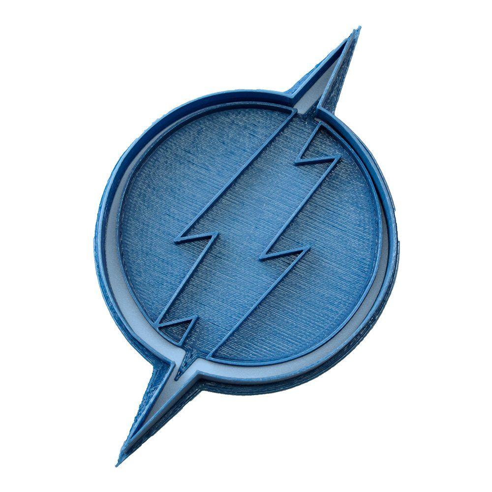 Blue Flash Logo - Cuticuter Superheroes Flash Logo Cookie Cutter, Blue, 8 x 7 x 1.5 cm ...