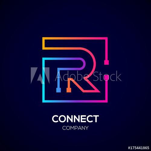 Square R Logo - Letter R logo, Square shape, Colorful, Technology and digital