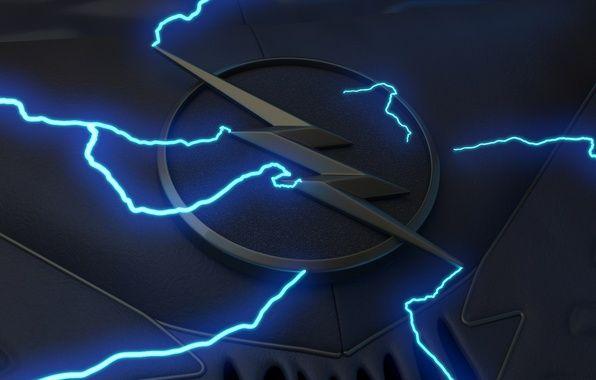 Blue Flash Logo - Wallpaper logo, black, lightning, blue, symbol, comics, suit, serial