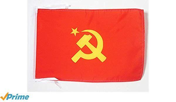 Orange and Red Banner Logo - AZ FLAG USSR CENTRAL LOGO FLAG 18'' x 12'' cords COMMUNIST