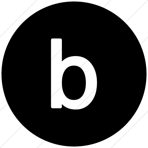 B Black Circle Logo - Black Circle White B Logo - Logo Vector Online 2019