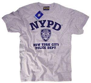 Gray City Logo - NYPD Short Sleeve Navy Print Logo T-Shirt Gray New York City Police ...