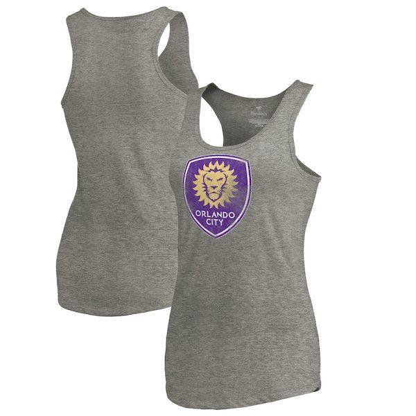 Gray City Logo - Women's Fanatics Branded Heathered Gray Orlando City SC Distressed ...