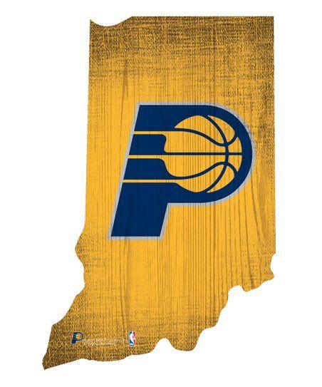 Pacers Logo - Fan Creations Indiana Pacers Logo State Wall Sign