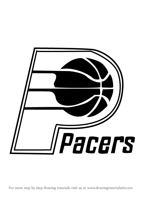 Pacers Logo - Learn How to Draw Indiana Pacers Logo (NBA) Step by Step : Drawing