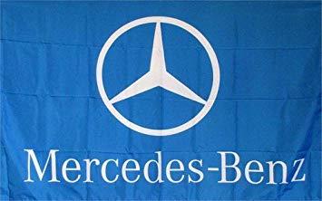 Auto Blue Logo - Mercedes-Benz (Blue) Logo Auto Dealer Banner Flag Sign: Amazon.co.uk ...