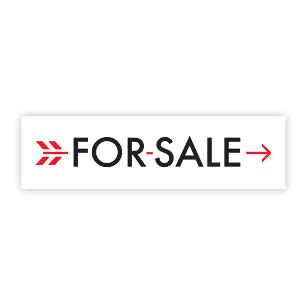 Red Arrow Real Estate Logo - For Sale - White w Red Arrow | All Things Real Estate