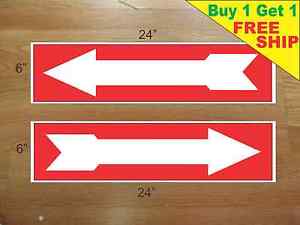 Red Arrow Real Estate Logo - White on Red ARROW 6x24 REAL ESTATE RIDER SIGNS Buy 1 Get 1 FREE 2