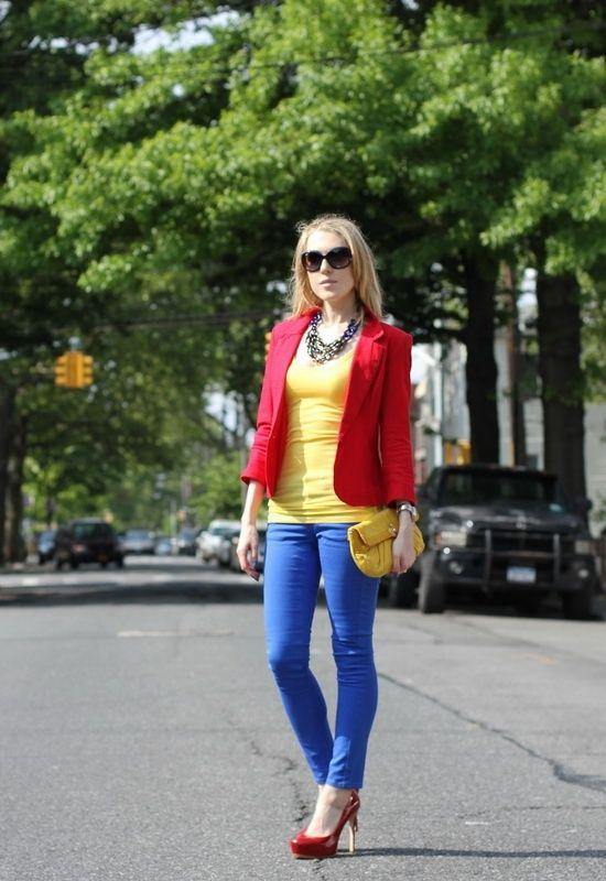 Red and Yellow Match Logo - Color Blocking Outfit Ideas – Glam Radar