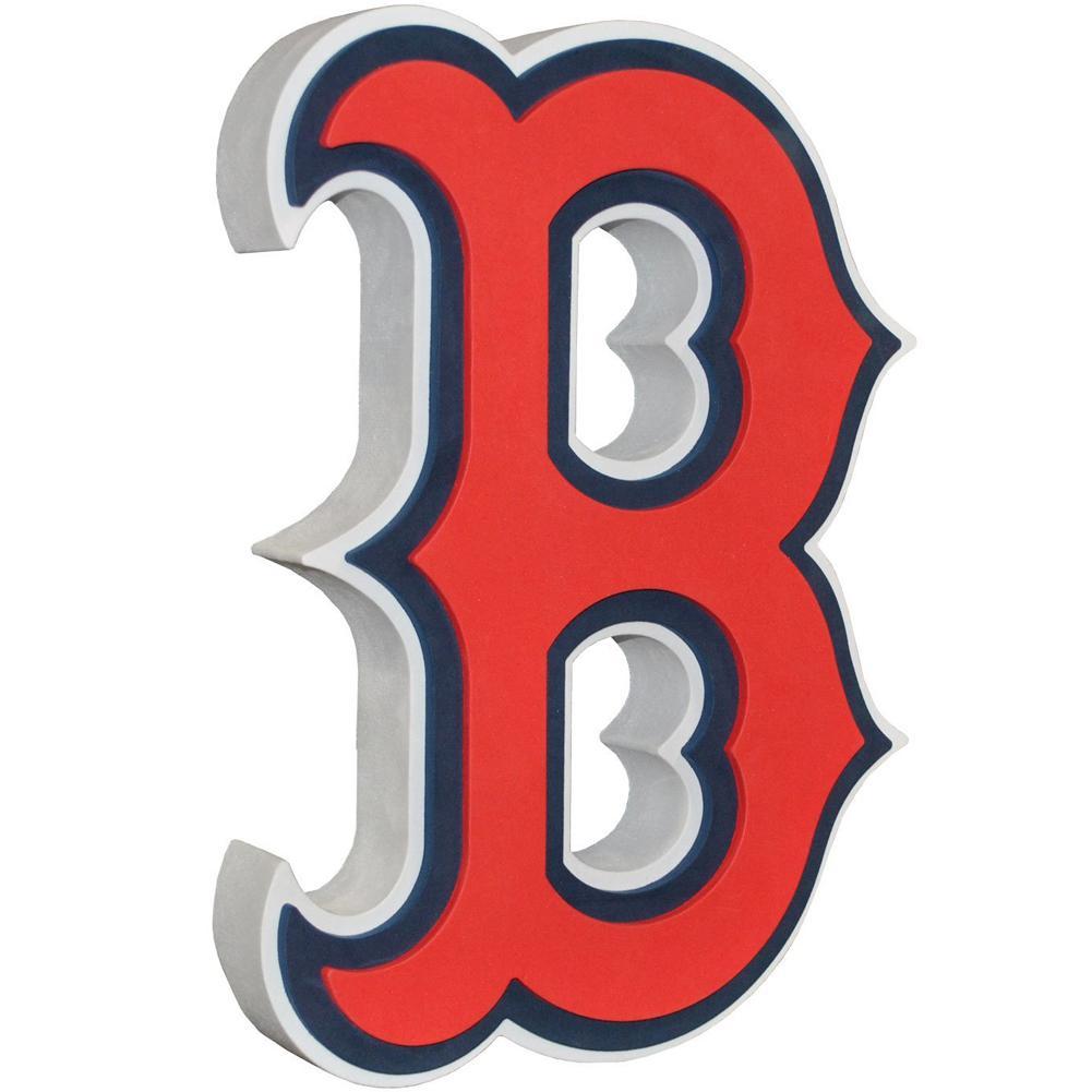 Red Sox B Logo - Boston Red Sox Logo 3D Foam Hand And Wall Sign