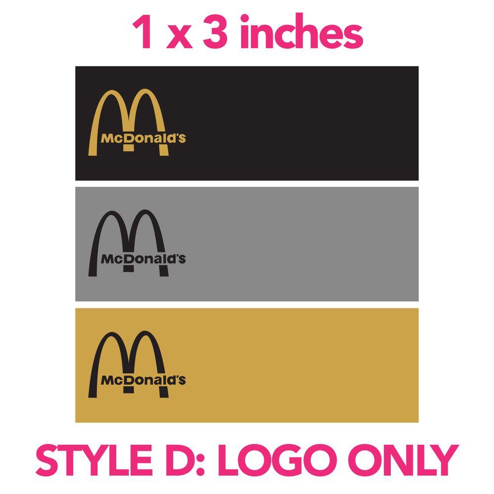 Black and Gold D Logo - McDonald's Style D: Logo Only BLK SIL GOLD
