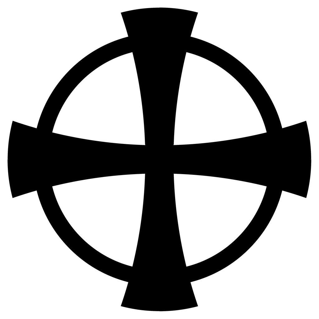 Celtic Cross Logo - Visual Simile Symbol Icon Echoes Cross. A simplifi