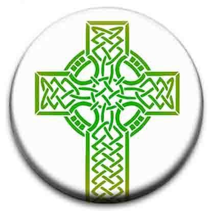 Celtic Cross Logo - Celtic Cross Symbol Small Retro Badge