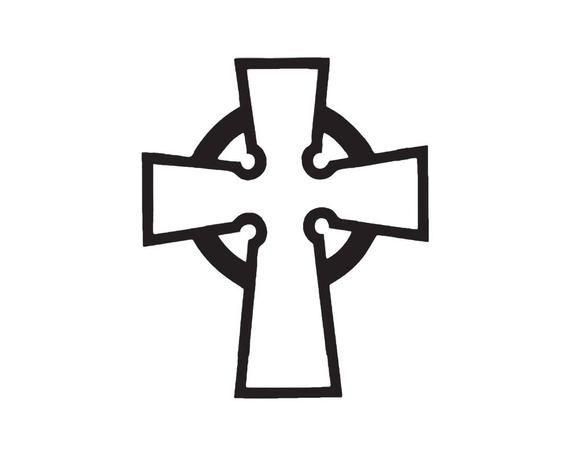 Celtic Cross Logo - Celtic Cross Symbol Vinyl Decal | Etsy