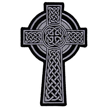 Celtic Cross Logo - Celtic Cross Small Patch.6 inch. Embroidered Iron