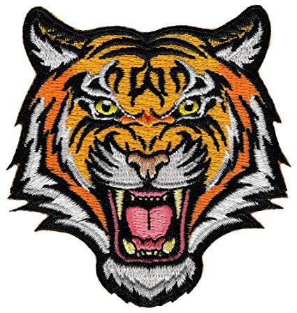 Bengal Tiger Logo - Amazon.com: Tiger Patch Embroidered Iron-On Applique Roaring Bengal ...